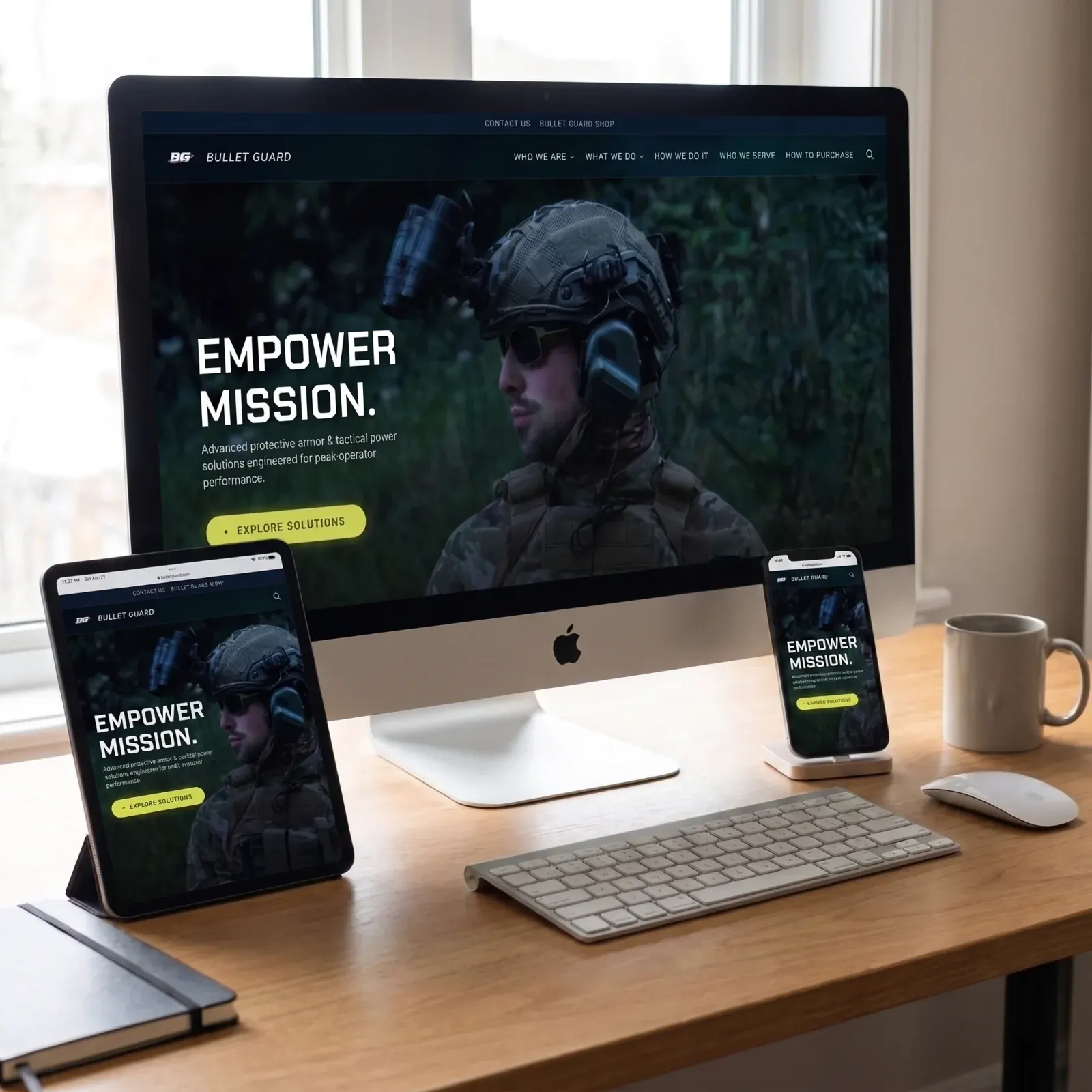 Bullet full website project preview